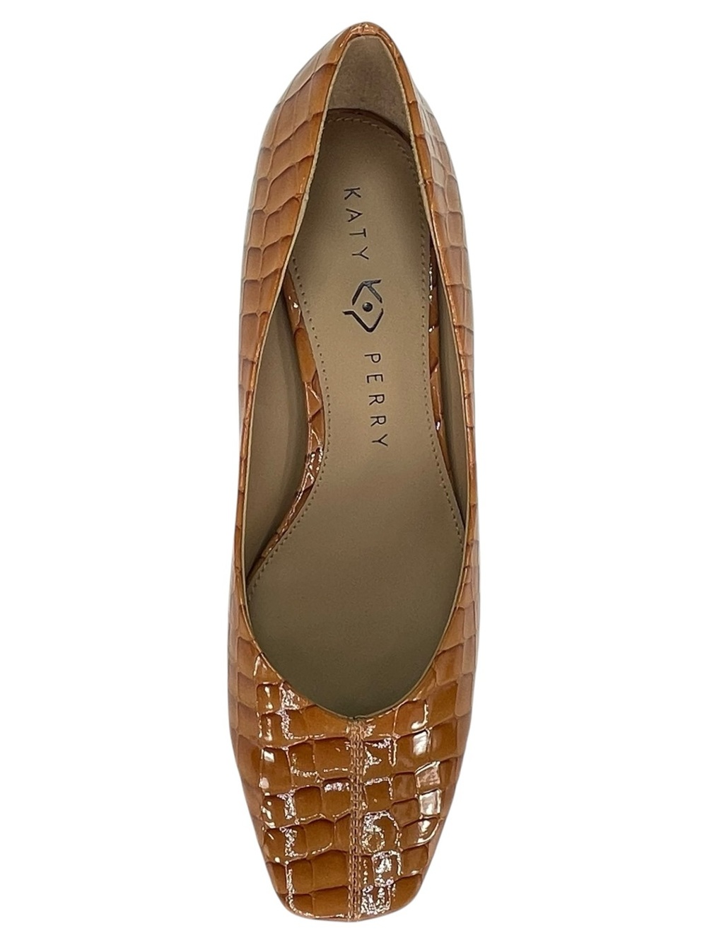Katy Perry Laterr Tan Faux Leather Womens Heels Size 7.5M - Picture 7 of 10